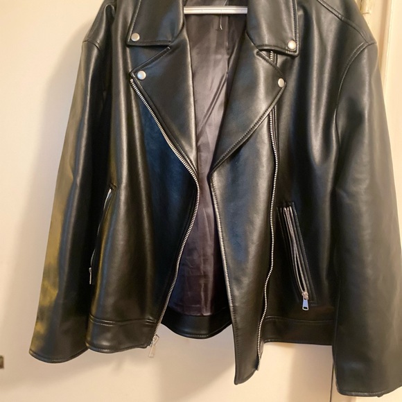 Vegan Leather Jacket - Moto Jacket - Perfect for Fall - Picture 2 of 2